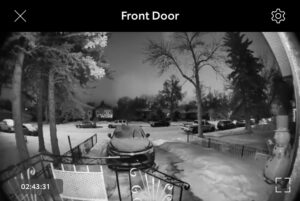 Night vision example of a Ring video doorbell learning all about smart homes - techgoodandbad.com