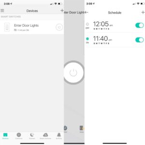 Control your lighting from your phone with this smart light switch app! This image shows the phone app interface for a smart light switch, highlighting the convenience of smart home automation.